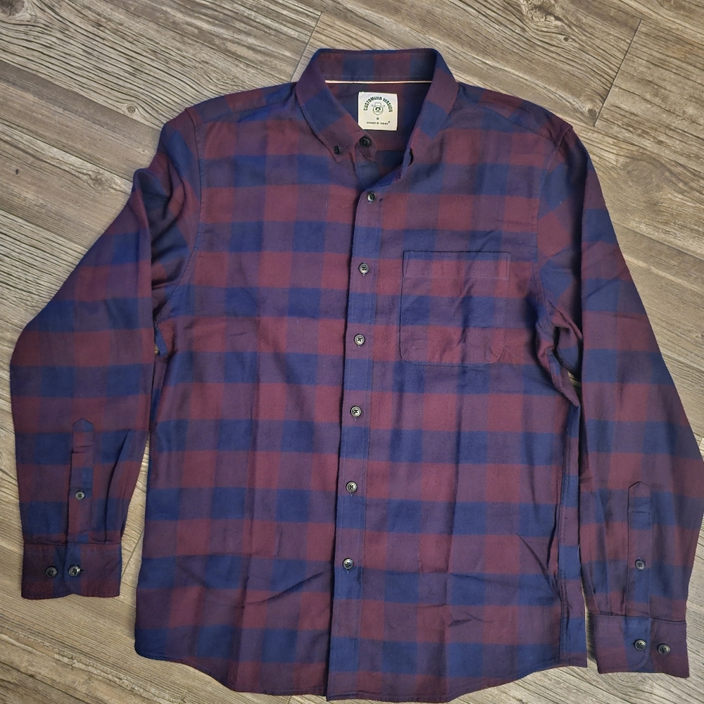 Dubinik Purple & Blue Plaid Flannel Shirt